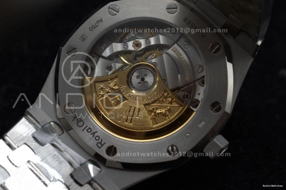 Edition 1:1 Clone Grey SS SS Frosted Royal 1031 37mm Oak 15454 Bracelet Dial Best APSF on Lightweight Textured Super SA3120 0719